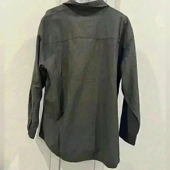 NWT UGG KIMYA LONG SLEEVE SHIRT in coal Sz M oversized - Picture 5 of 5